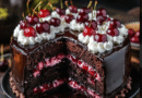bolo de chocolate com cereja, bolo floresta negra gelado, bolo de festa recheado, bolo de cereja com chantilly, sobremesa gelada com chocolate, bolo gourmet de chocolate, receita de bolo com frutas vermelhas, bolo gelado de cereja, bolo fácil para vender, como fazer bolo com recheio cremoso.