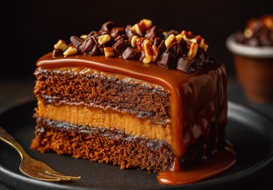 Bolo de Chocolate com Caramelo e Nozes: Uma Explosão de Sabor Irresistível