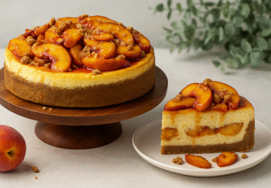 🍑 Torta de Pêssego Cheesecake: Uma Sobremesa Irresistível que Encanta no Primeiro Pedaço